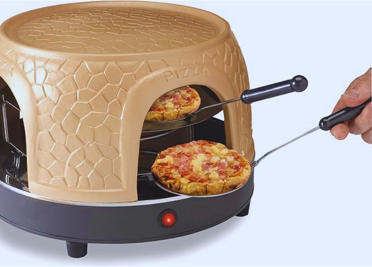 Pizzagusto Terracotta Pizzaoven 99392 - voor 8 Personen - 1000 Watt