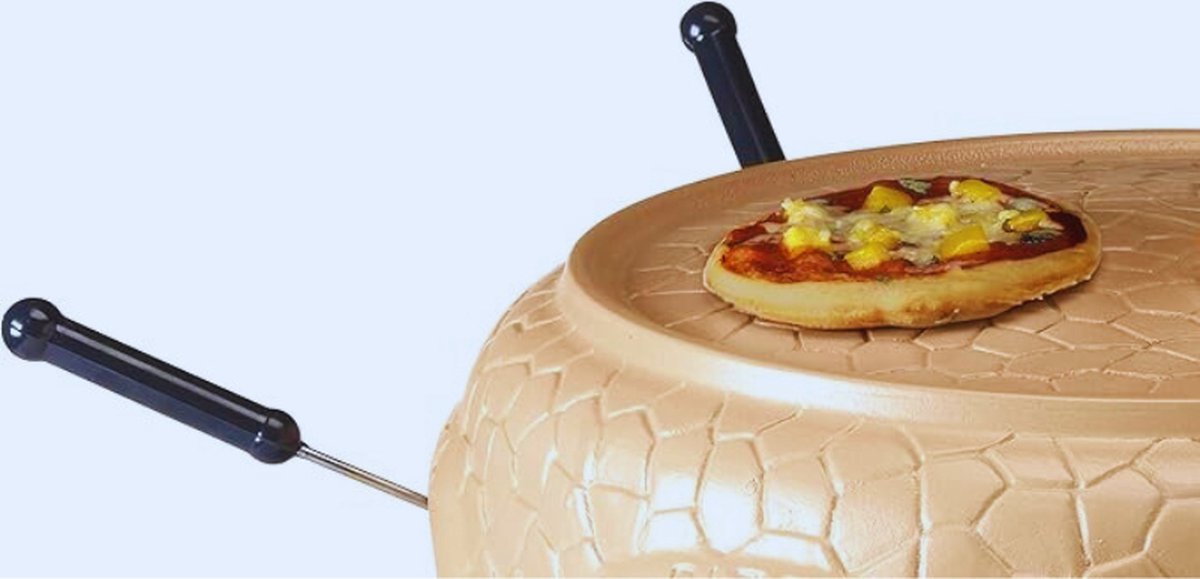 Pizzagusto Terracotta Pizzaoven 99392 - voor 8 Personen - 1000 Watt
