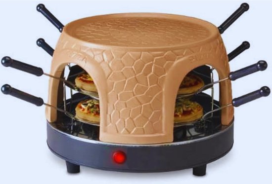 Pizzagusto Terracotta Pizzaoven 99392 - voor 8 Personen - 1000 Watt