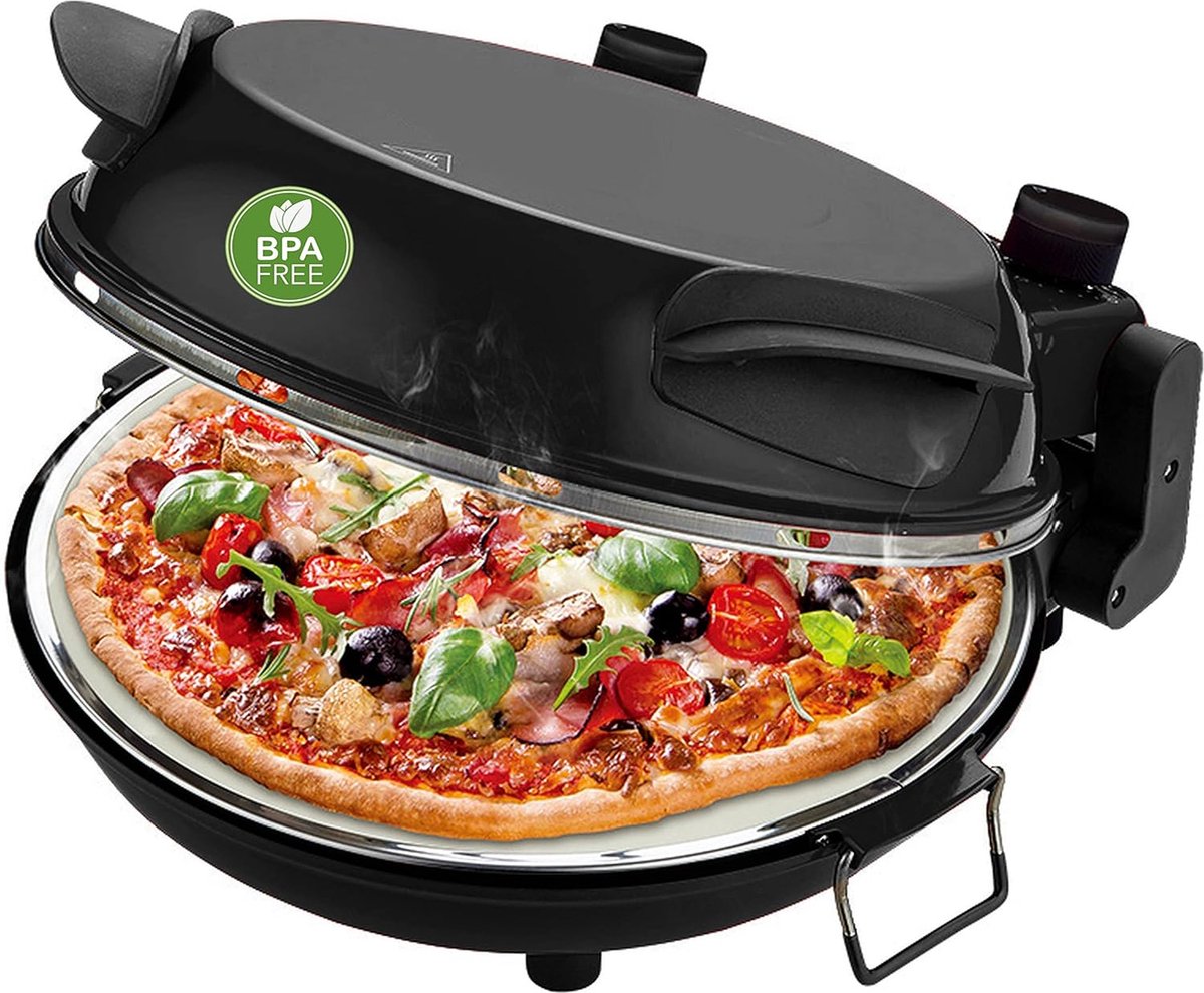 Pizzaoven 31cm Zwart met RVS Pizzaschep