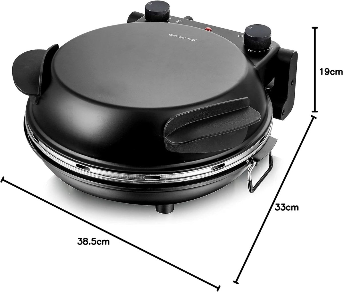Pizzaoven 31cm Zwart met RVS Pizzaschep