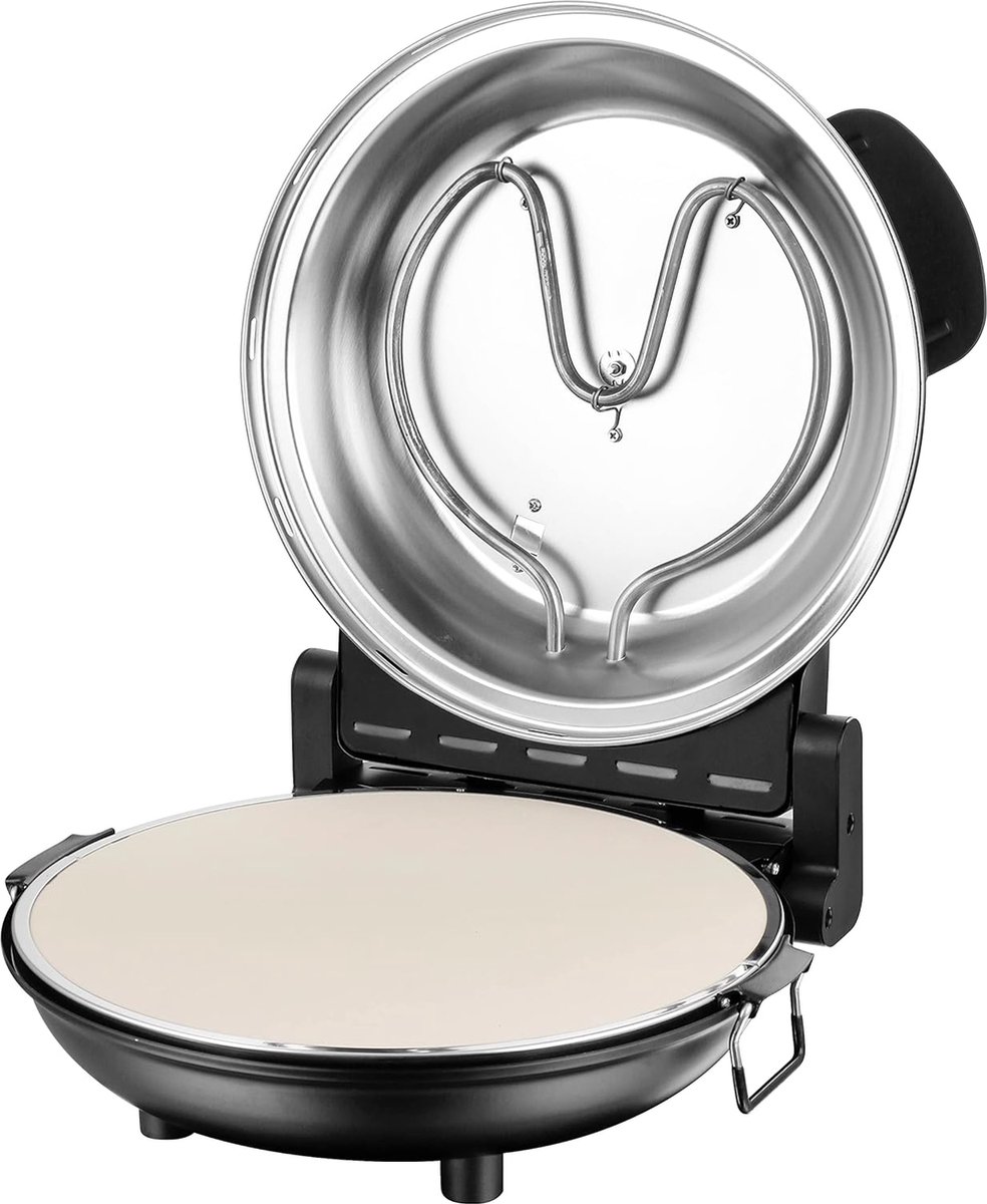 Pizzaoven 31cm Zwart met RVS Pizzaschep