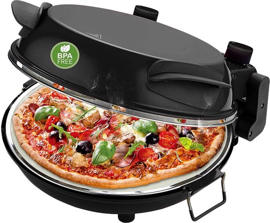 Pizzaoven 31cm Zwart met RVS Pizzaschep