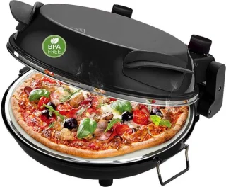 Pizzaoven 31cm Zwart met RVS Pizzaschep