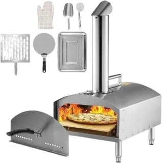 Pizzaoven buiten 12 inch zilver