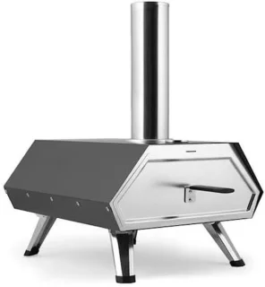 Pizzaoven buiten zwart