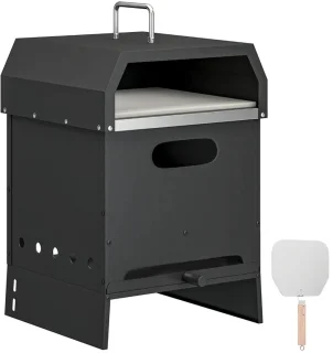 De Pizzaoven Grillwagen Zwart in één oogopslag