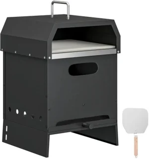 Veelzijdige 3-in-1 pizzaoven: steenoven, grill en vuurplaats in één