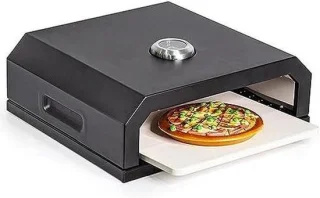 Pizzaoven houtgestookt 12 inch zwart