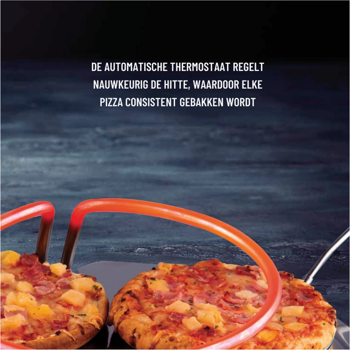 Pizzaoven Terracotta Koepel 800W voor 4 Personen