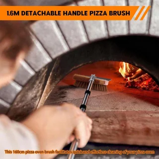 Pizzaovenborstel 63 in met aluminium handvat en messing borstel – m-winkel