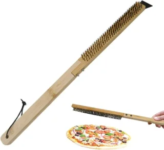 Pizzaovenborstel met metalen handgreep van 56,5 cm