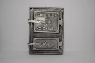 Pizzaovendeur gietijzer 27.5 x 37.5 cm oud zilver