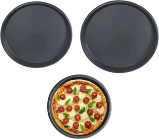 Pizzapan rond 33 cm zwart