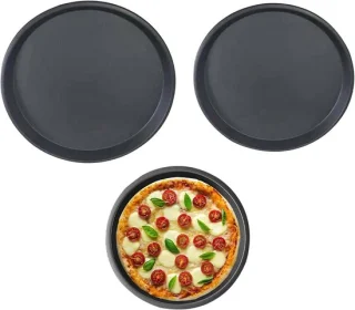 Pizzapan set 3 maten zwart