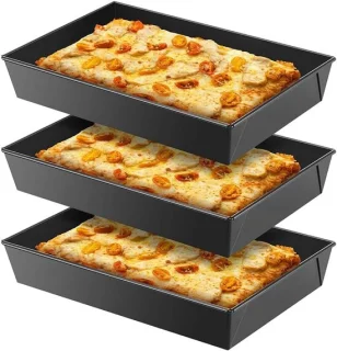 Pizzapan set - 3 stuks - zwart