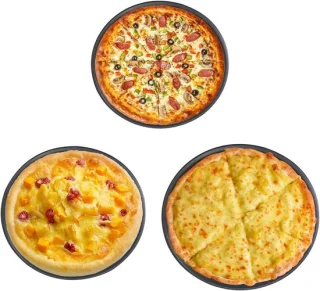 Pizzapan set 33 cm zwart