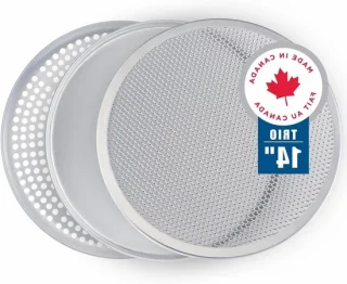 Pizzapan set - 35 cm - zilver