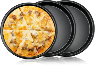 Pizzapannen 3 stuks 28 cm zwart