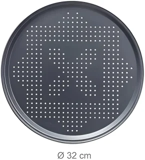 Pizzaplaat set 4 antraciet 20x32 cm met standaard
