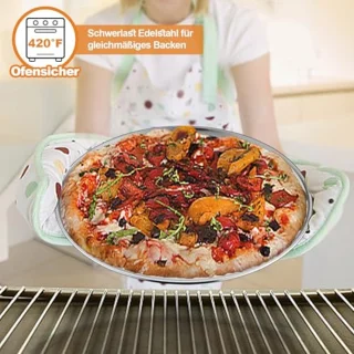 Pizzaplaatset 4x Ø30 cm RVS