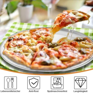 Pizzaplaatset 4x Ø30 cm RVS