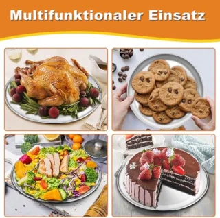 Pizzaplaatset 4x Ø30 cm RVS