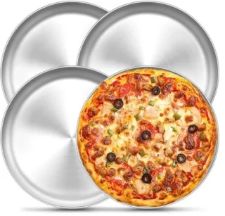 Pizzaplaatset 4x Ø30 cm RVS