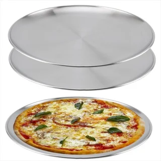 Pizzaplate set van 3, 26 cm, roestvrij staal