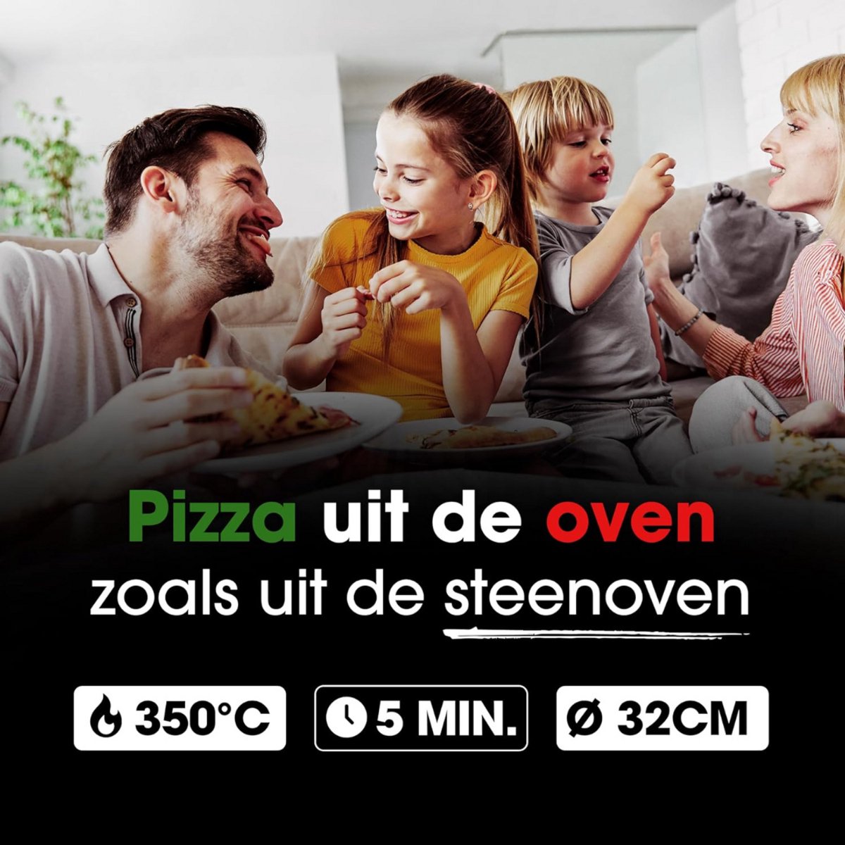 Pizzarette 6 Personen Pizza Oven Pizzasteen
