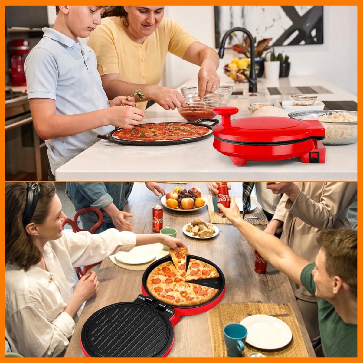 Pizzarette 6 Personen Pizzaoven met Pizzasteen