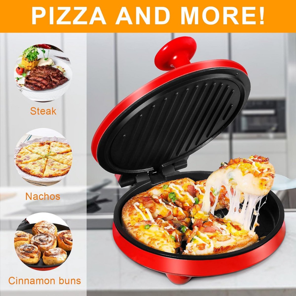 Pizzarette 6 Personen Pizzaoven met Pizzasteen