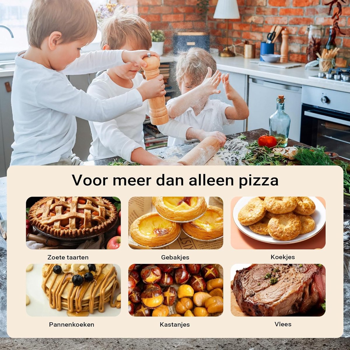Pizzarette Pizzaoven 6 Personen