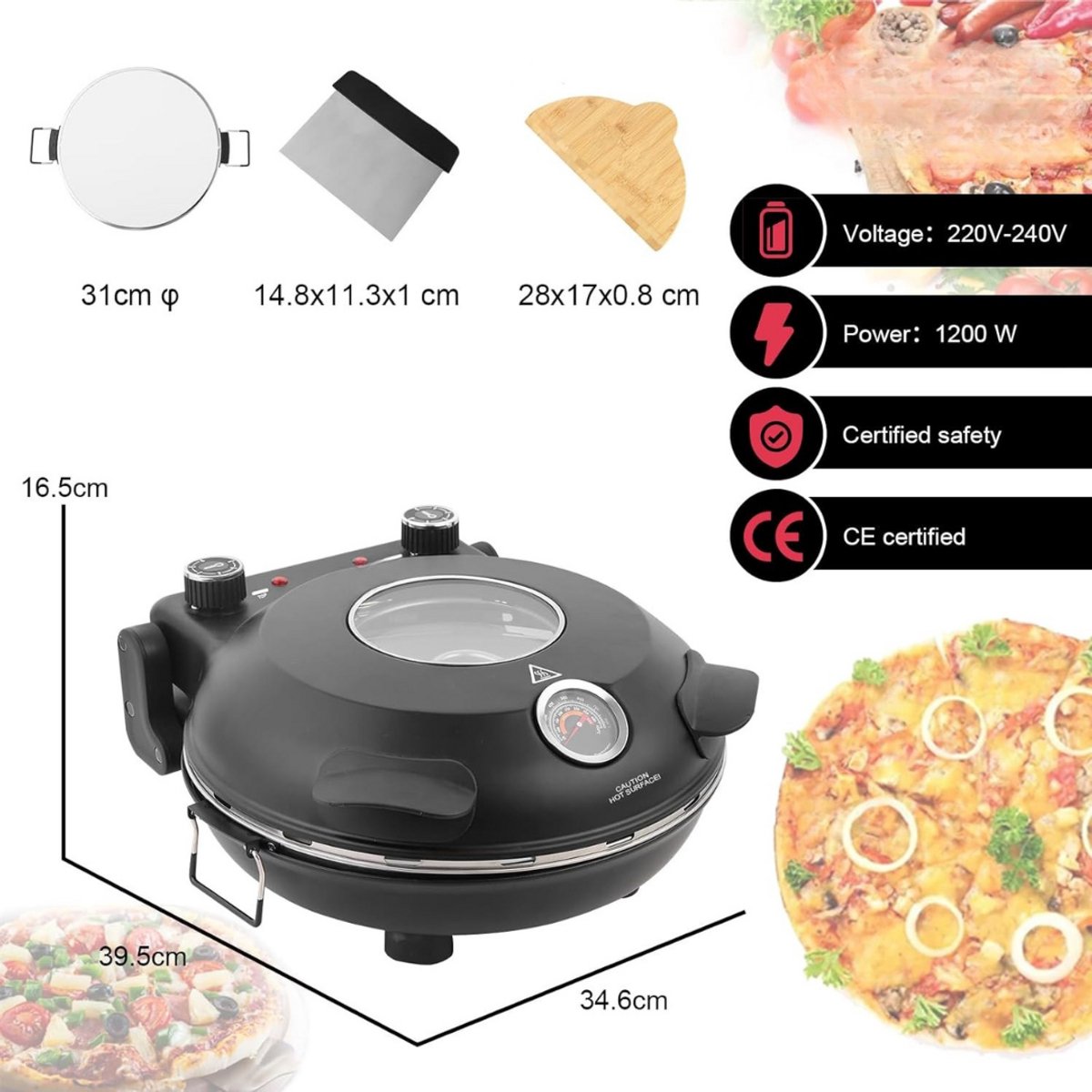 Pizzarette Pizzaoven 6 Personen