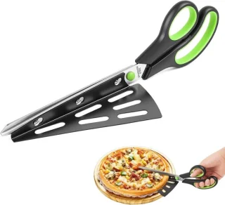 Pizzaschaar met pizzaschep van RVS