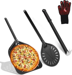 Pizzaschep set zwart