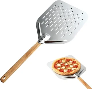Pizzaschep van geperforeerd aluminium, 40 x 30 cm