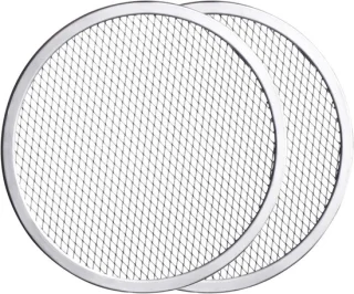 Pizzascherm set 2 stuks 10 inch zilver
