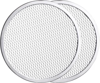 Pizzascherm set - 2 stuks 10 inch - zilverkleurig