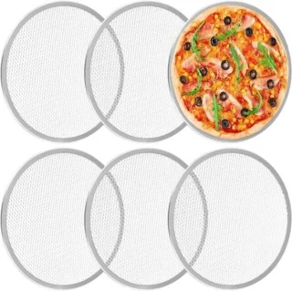 Pizzaschermen set aluminium gaas 30cm 6 stuks