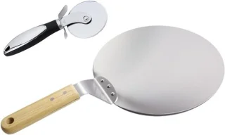 Pizzaschop 10 inch - Houten handvat