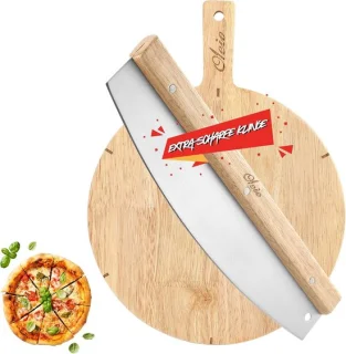 Pizzaset - hout/roestvrij staal