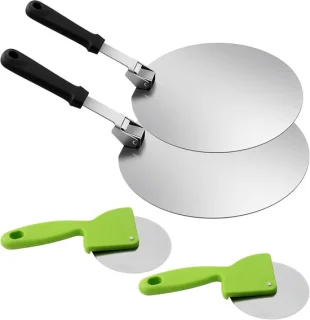 Pizzaset van roestvrij staal met 4 stuks