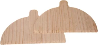 Pizzasnijderset en pizzapeddel 28 x 17 cm houtkleur