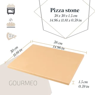 Pizzasteen Cordieriet 38x30 cm voor Oven