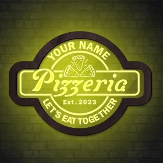 Pizzeria Neonbord - Restaurant Teken
