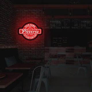 Pizzeria Neonbord - Restaurant Teken