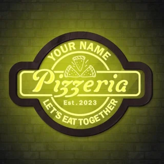 Pizzeria Neonbord - Restaurant Teken