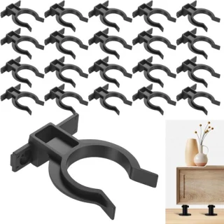 Plintclips en beugels 32-36mm - 20 stuks - zwart