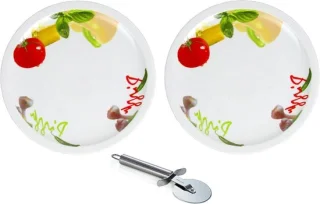 Porseleinen pizzabord Ø 31 cm - wit